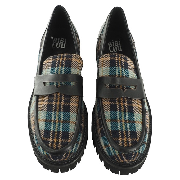 Bibi Lou Dylan Plaid Penny Loafers - Picture 5 of 10